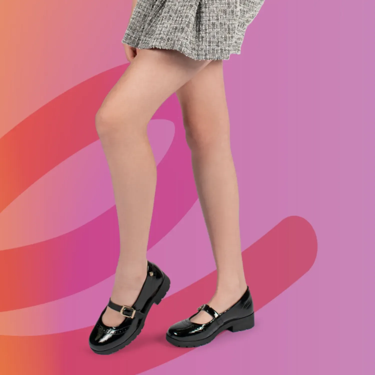 Mocasin Pink Cats Niños V6330 color negro | Platanitos