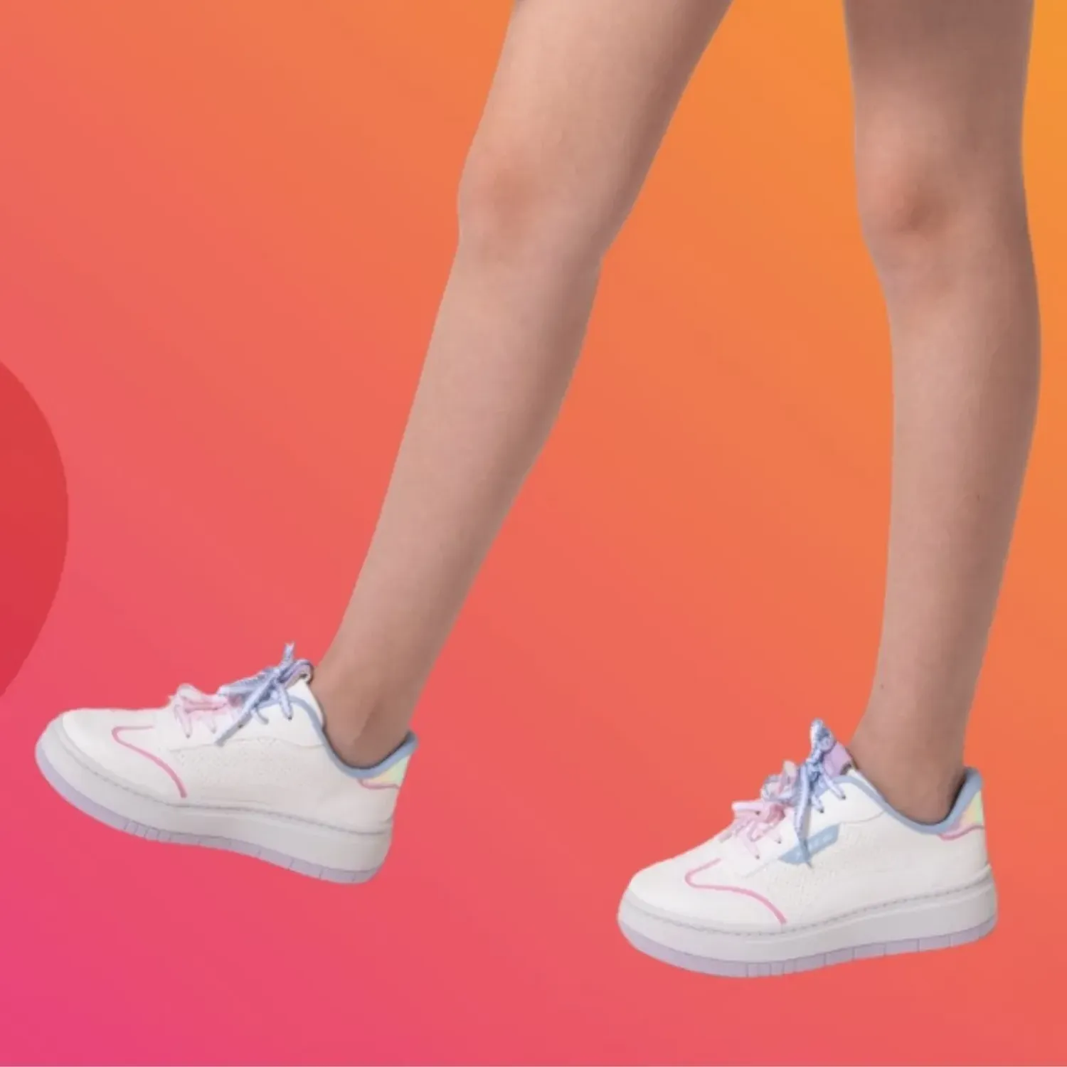 Zapatilla Pink Cats Niños V6150 color blanco / celeste | Platanitos