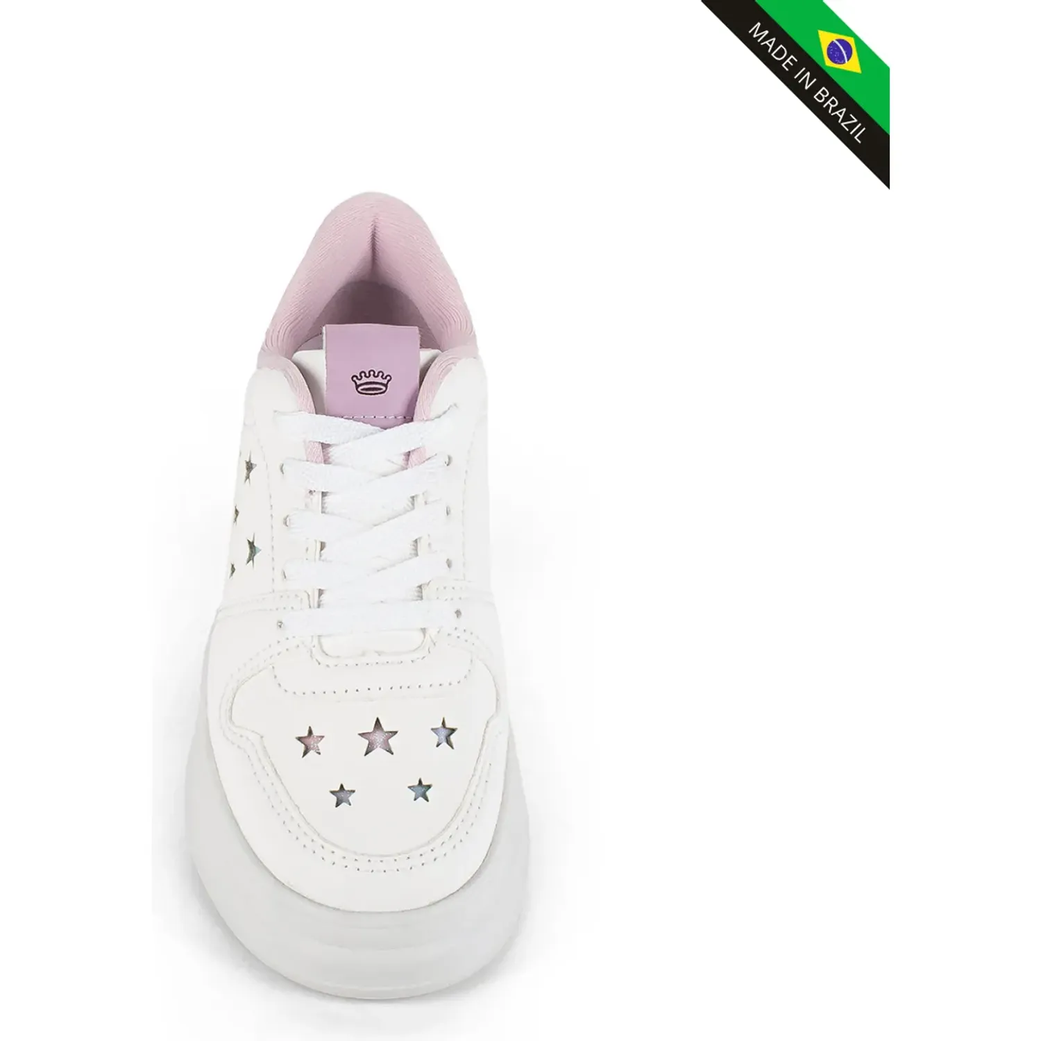 Zapatilla Pink Cats Niños V6210 color blanco / rosado | Platanitos