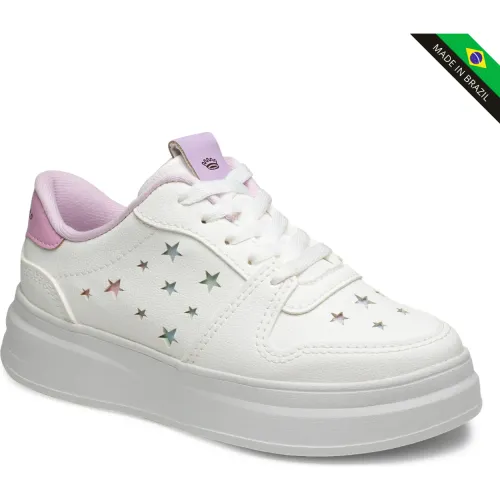 Zapatilla Pink Cats Niños V6210 color blanco | Platanitos