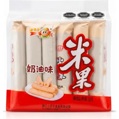 XIAOWANGZI Varios Snack De Arroz Rellena Sabor A Crema
