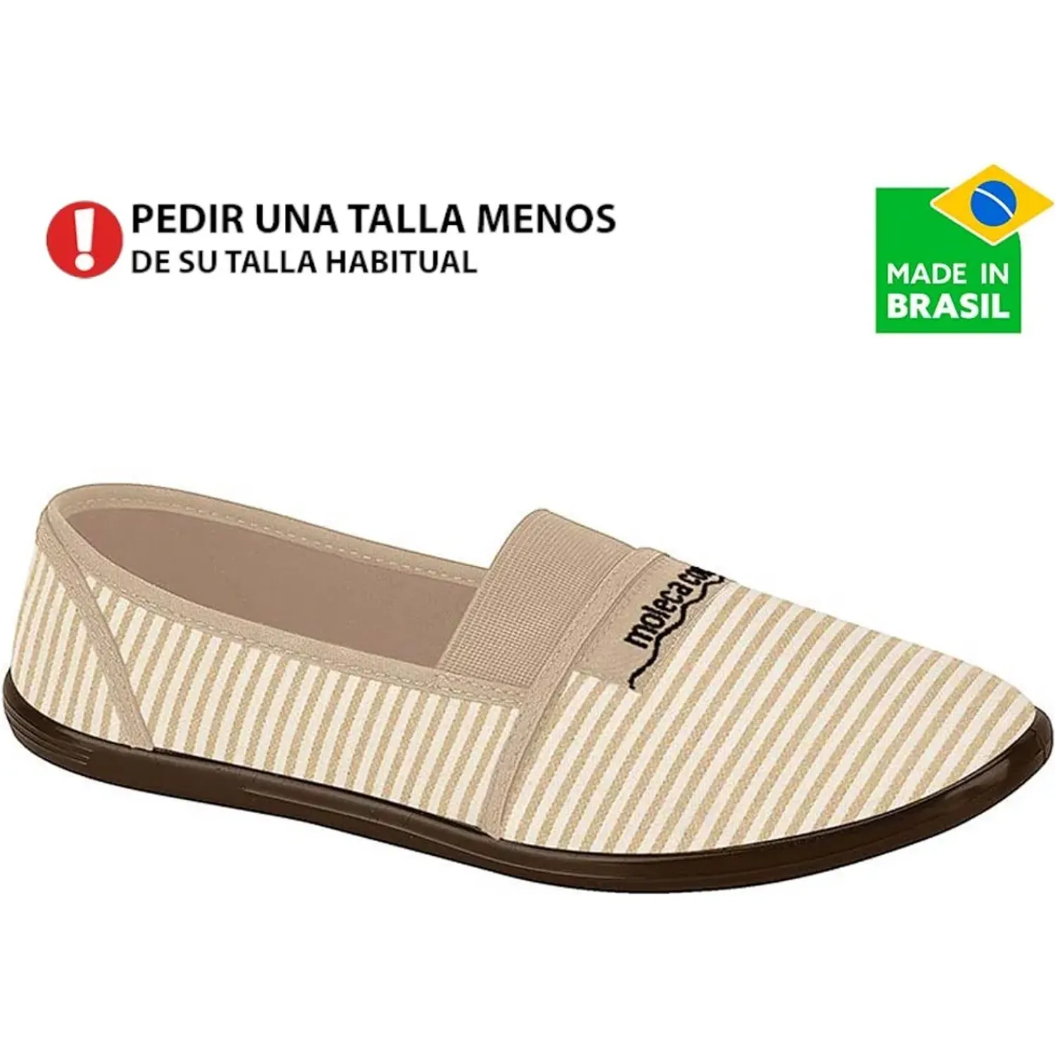 Mocasin Moleca Mujer Ou520.59 color multi beige | Platanitos