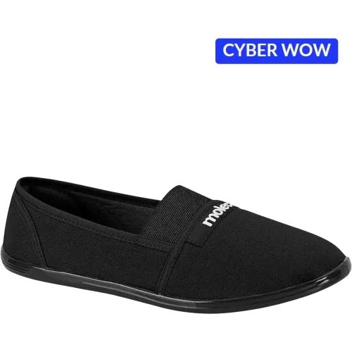 Mocasin Moleca Mujer Ou520.59 color negro | Platanitos