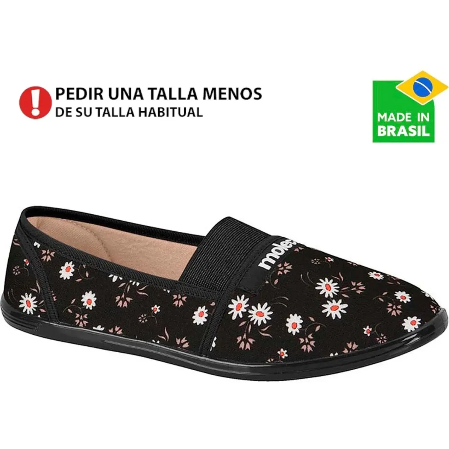 Mocasin Moleca Mujer Ou520.592 color multi negro | Platanitos