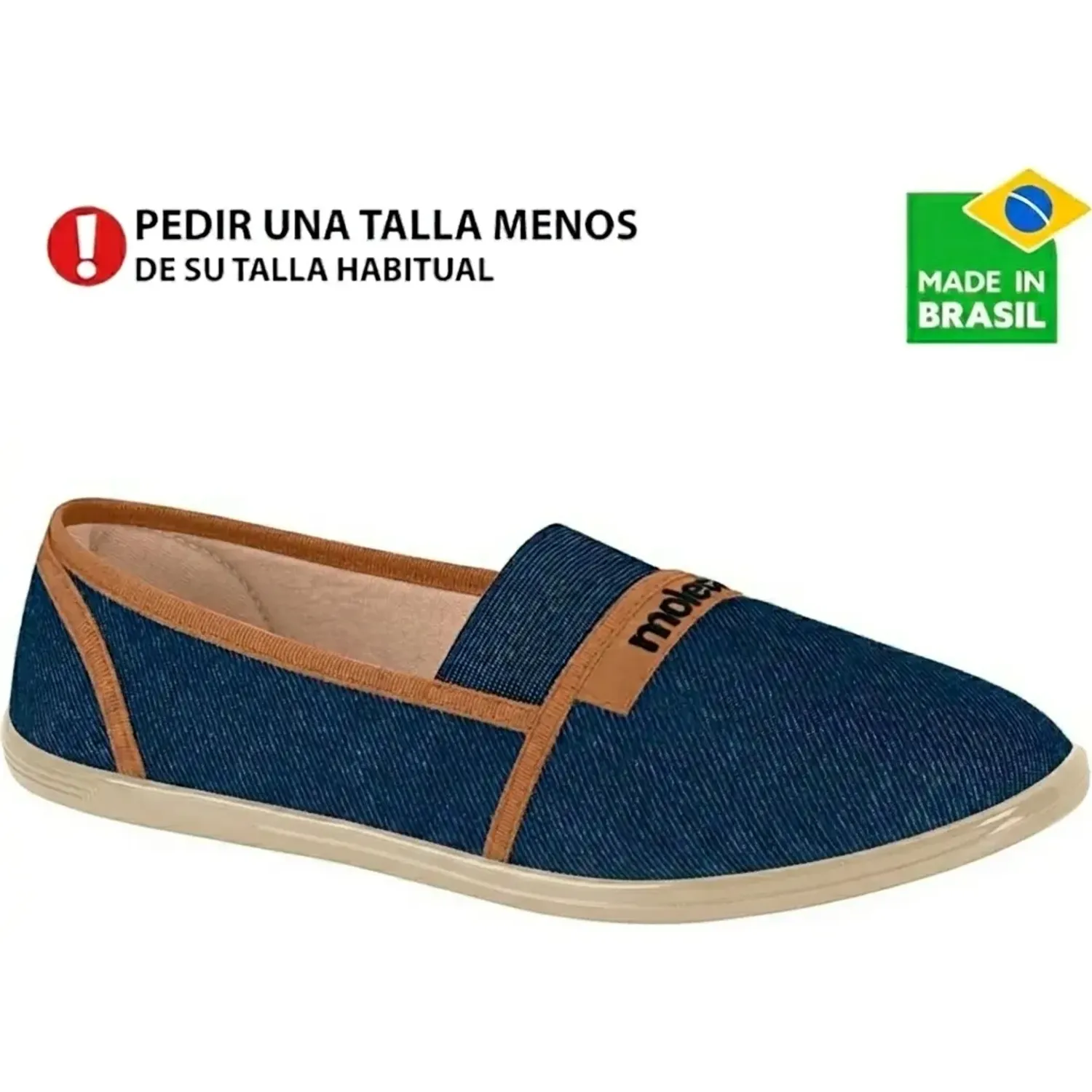 Mocasin Moleca Mujer Ou520.593 color azul | Platanitos