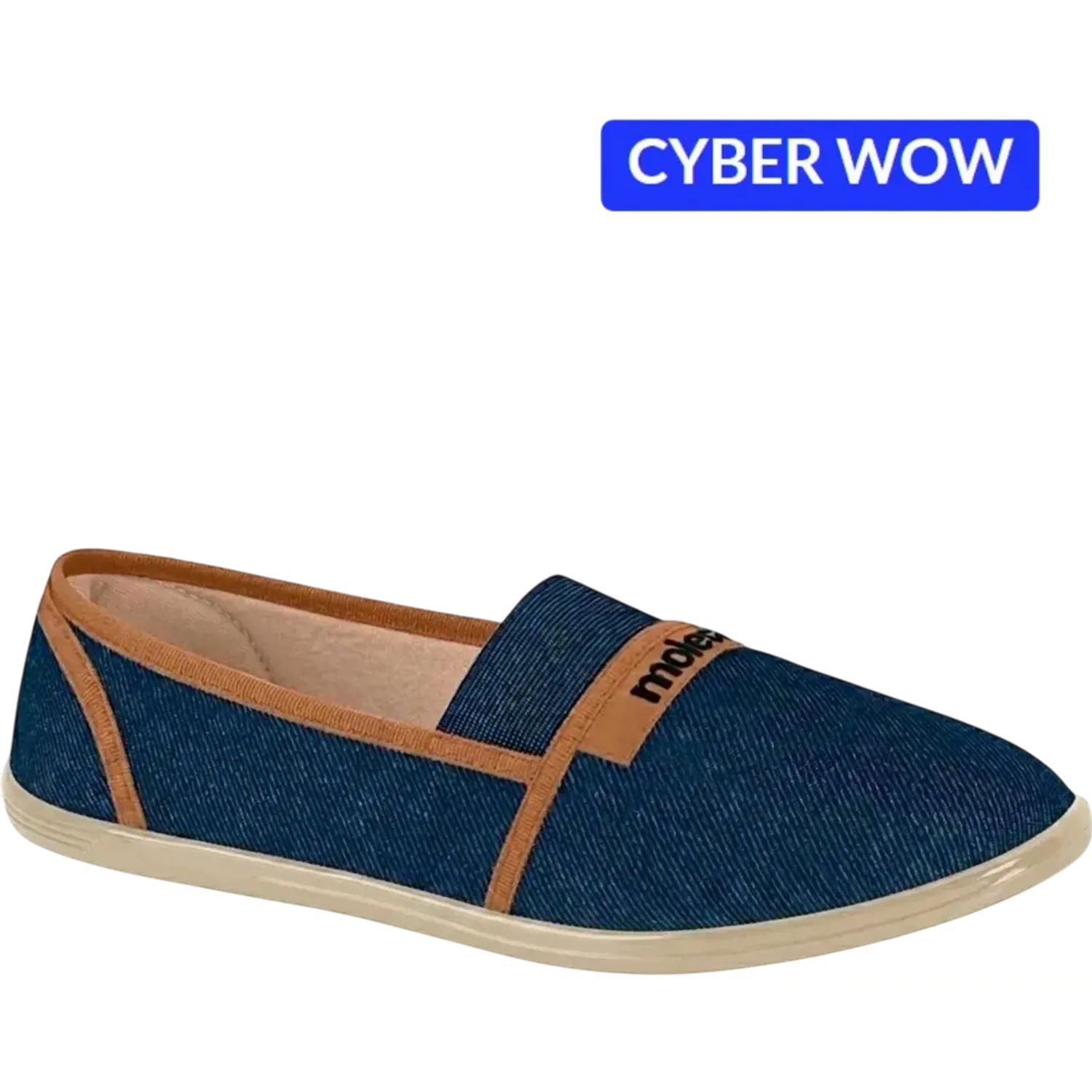 Mocasin Moleca Mujer Ou520.593 color azul | Platanitos