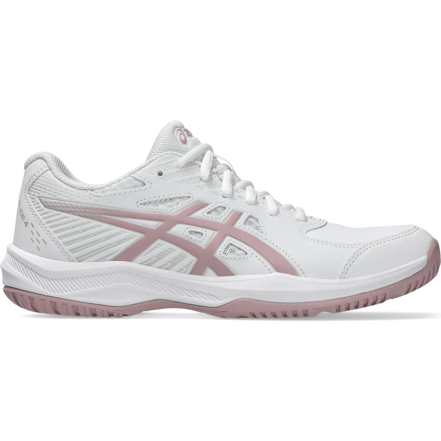 Zapatillas Asics De Tenis Mujer Court Slide 4 color blanco / rosado | Platanitos