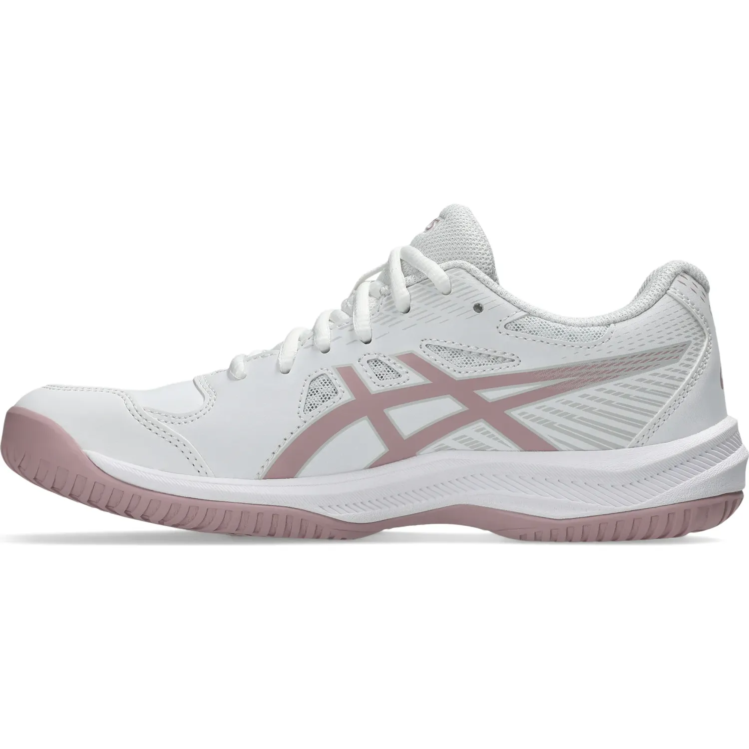 Zapatillas Asics De Tenis Mujer Court Slide 4 color blanco / rosado | Platanitos