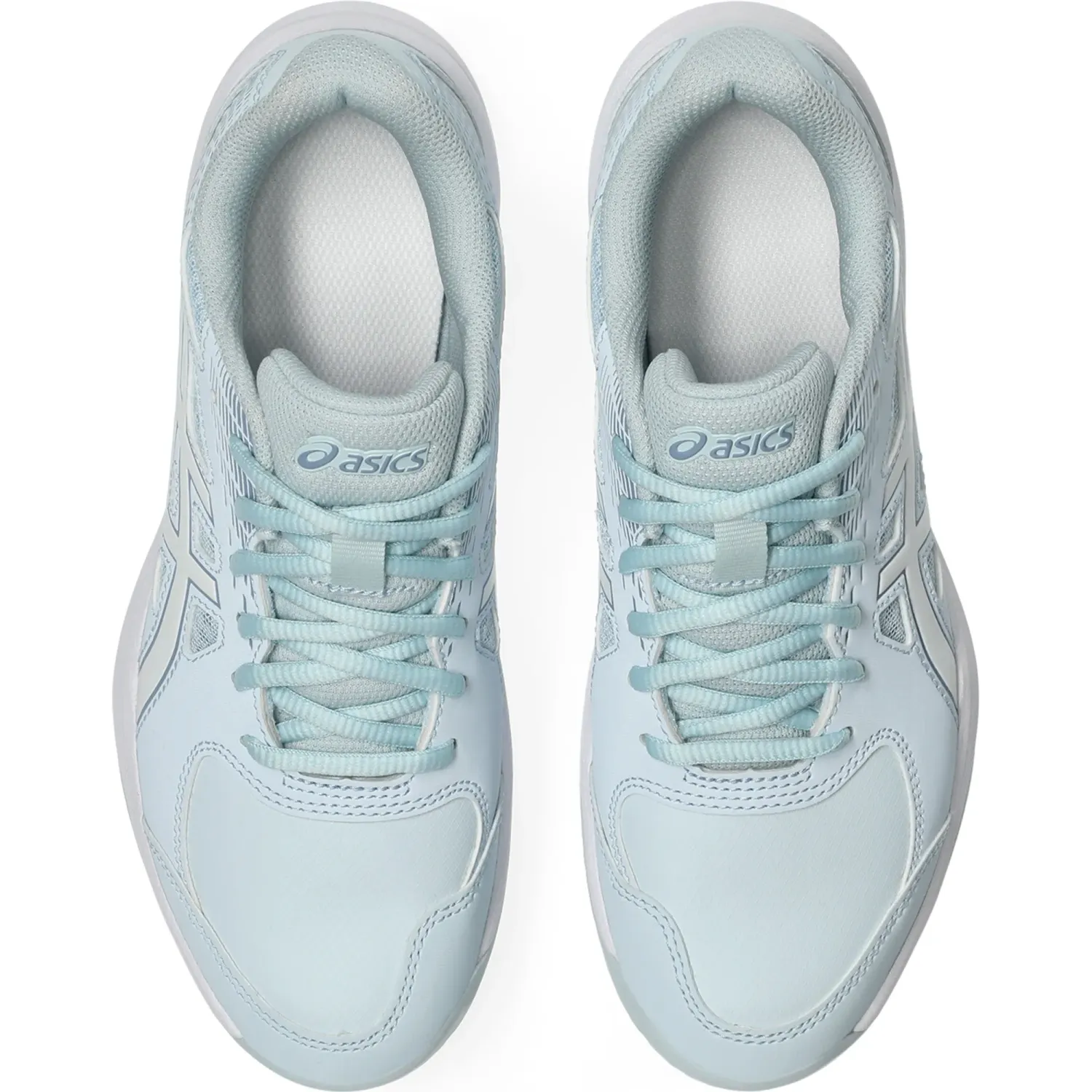 Zapatillas Asics De Tenis Mujer Court Slide 4 color celeste / blanco | Platanitos