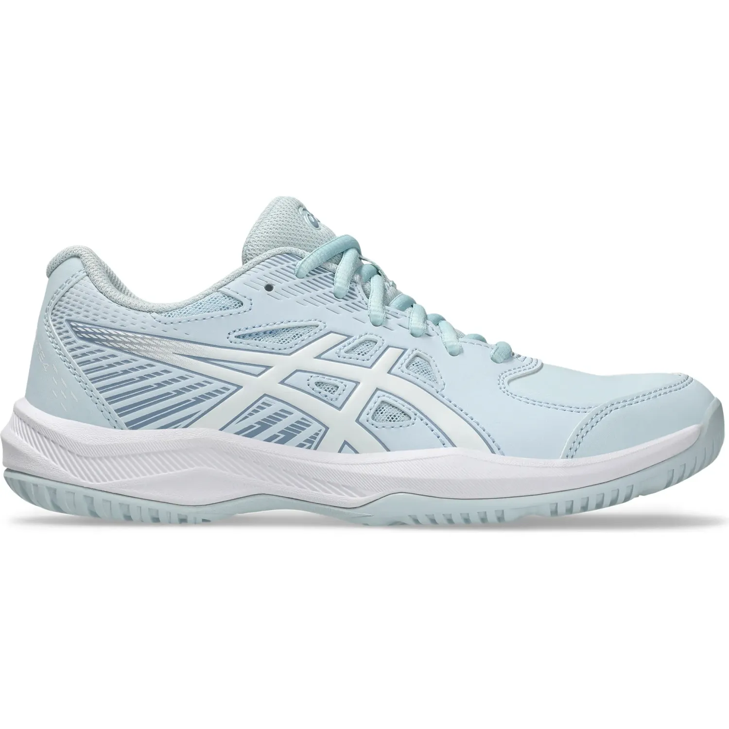 Zapatillas Asics De Tenis Mujer Court Slide 4 color celeste / blanco | Platanitos