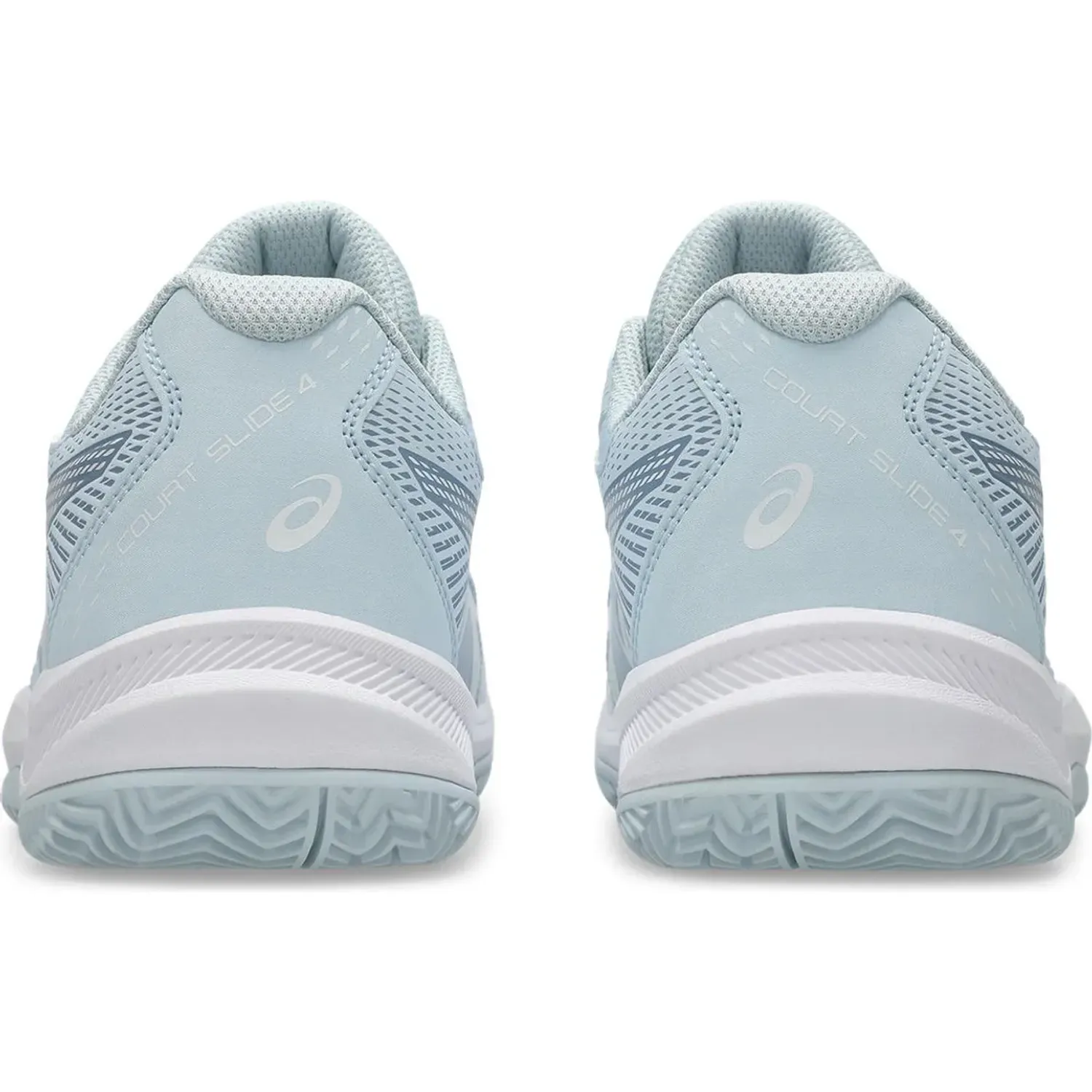 Zapatillas Asics De Tenis Mujer Court Slide 4 color celeste / blanco | Platanitos
