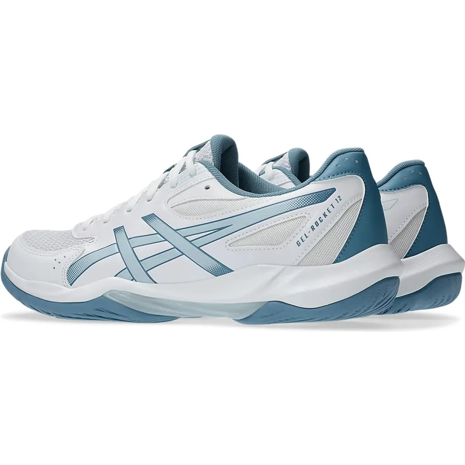 Zapatillas Asics De Voley Hombre Gel-Rocket 12 color blanco / celeste | Platanitos