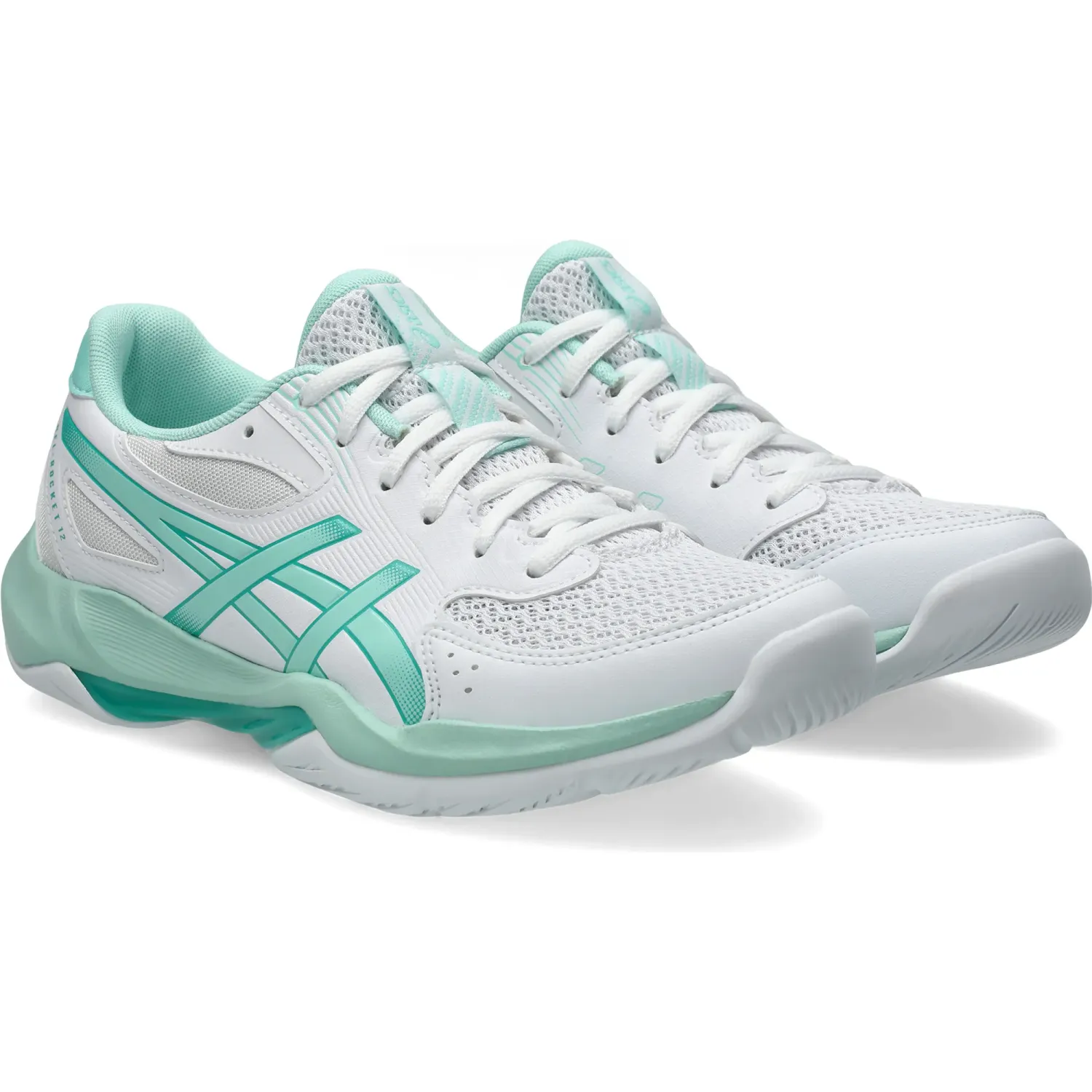 Zapatillas Asics De Voley Mujer Gel-Rocket 12 color blanco / verde | Platanitos