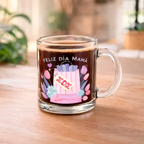 ICHIMATSU Taza De Vidrio 327 Ml Recto Con Estuche - Edicion Dia De La Madre