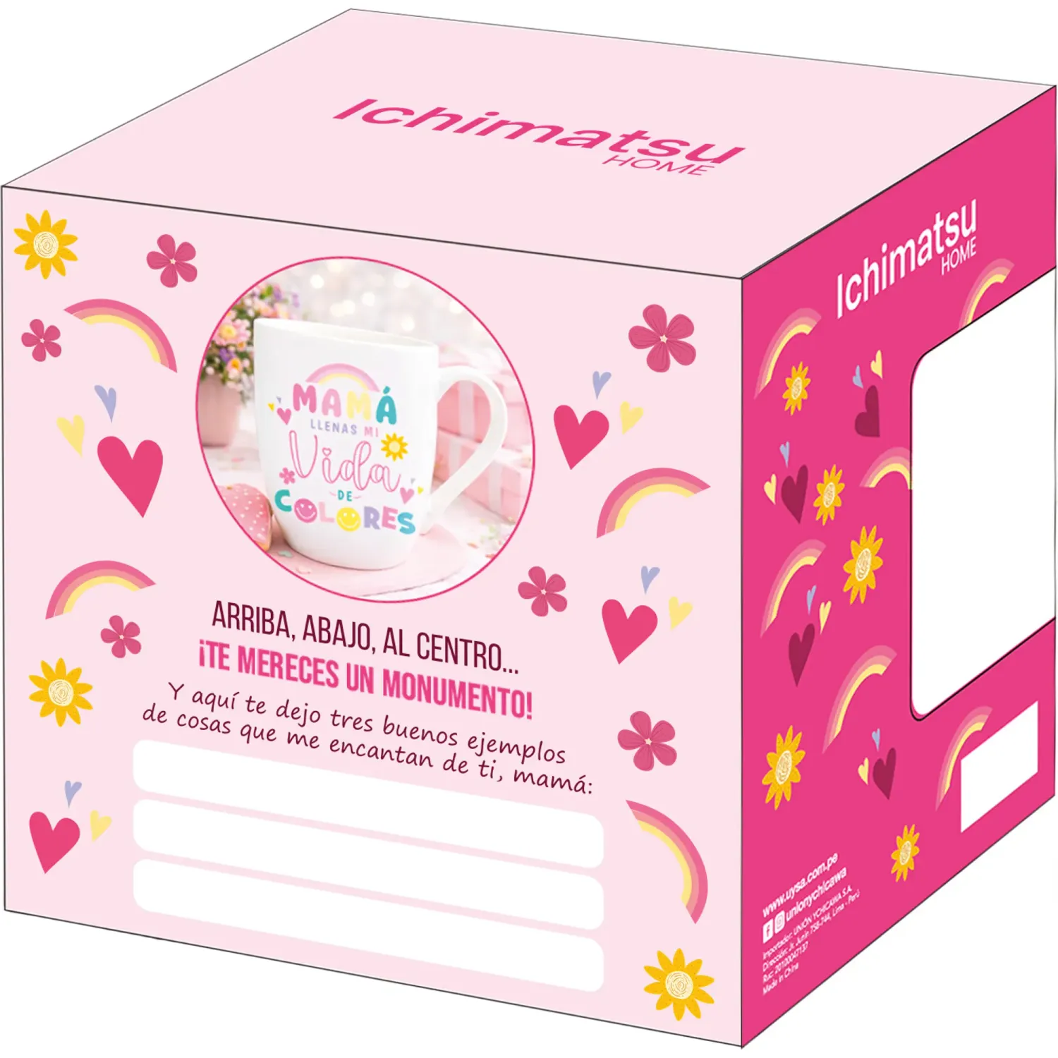 Taza Ichimatsu De Loza 11 Oz Cilindrico Con Estuche - Edicion Dia De La Madre color varios | Platanitos