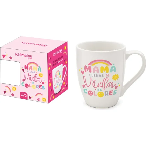 ICHIMATSU Taza De Loza 11 Oz Cilindrico Con Estuche - Edicion Dia De La Madre