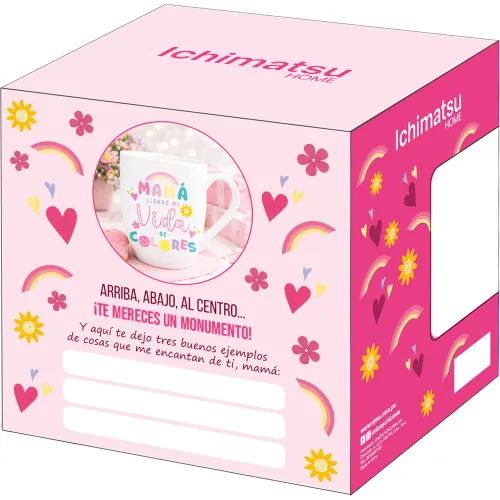 ICHIMATSU Taza De Loza 11 Oz Cilindrico Con Estuche - Edicion Dia De La Madre