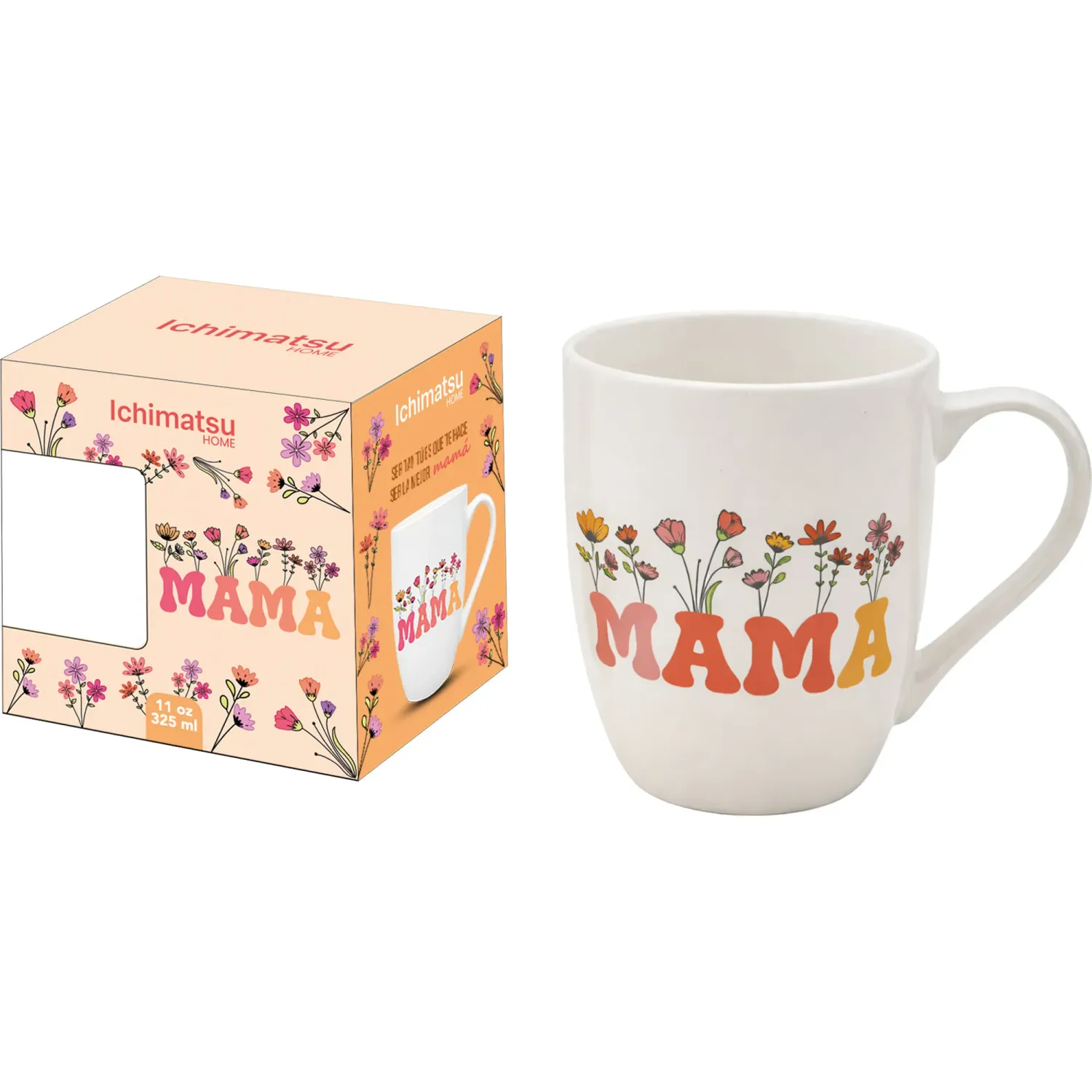 Taza Ichimatsu De Loza 11 Oz Cilindrico Con Estuche - Edicion Dia De La Madre color varios | Platanitos