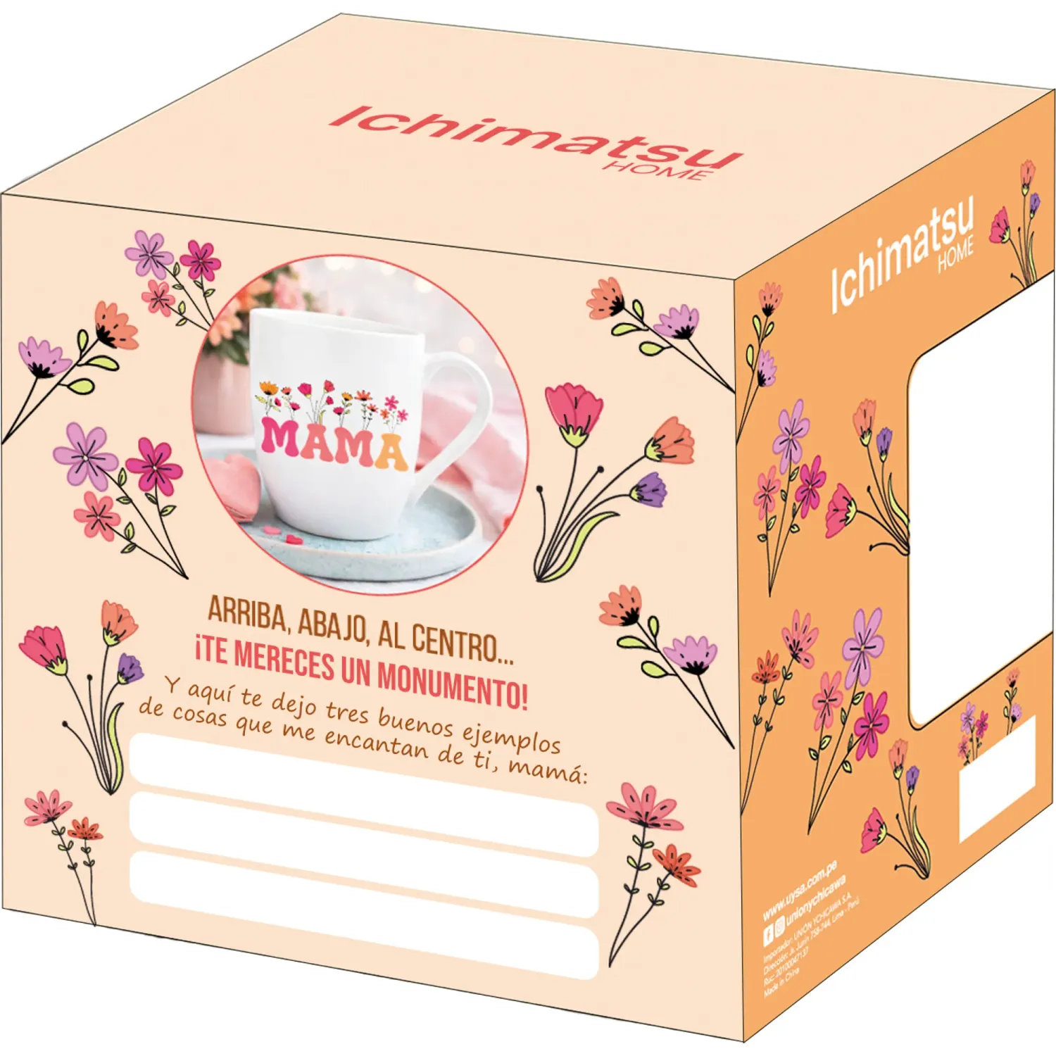 Taza Ichimatsu De Loza 11 Oz Cilindrico Con Estuche - Edicion Dia De La Madre color varios | Platanitos