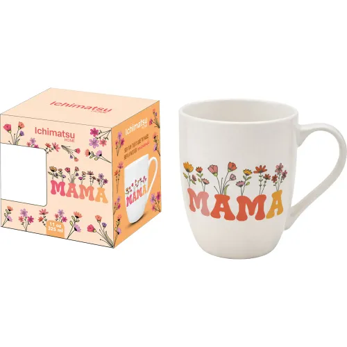 ICHIMATSU Taza De Loza 11 Oz Cilindrico Con Estuche - Edicion Dia De La Madre