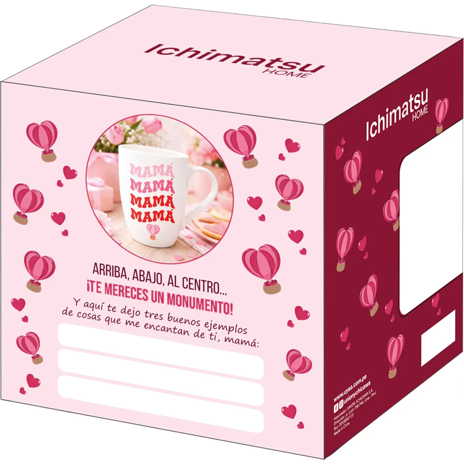 Taza Ichimatsu De Loza 11 Oz Cilindrico Con Estuche - Edicion Dia De La Madre color varios | Platanitos