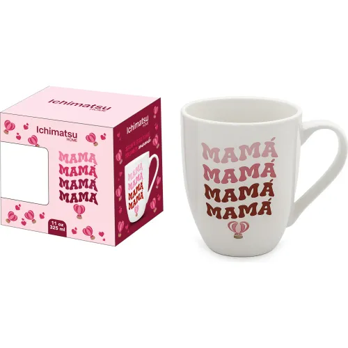 ICHIMATSU Taza De Loza 11 Oz Cilindrico Con Estuche - Edicion Dia De La Madre