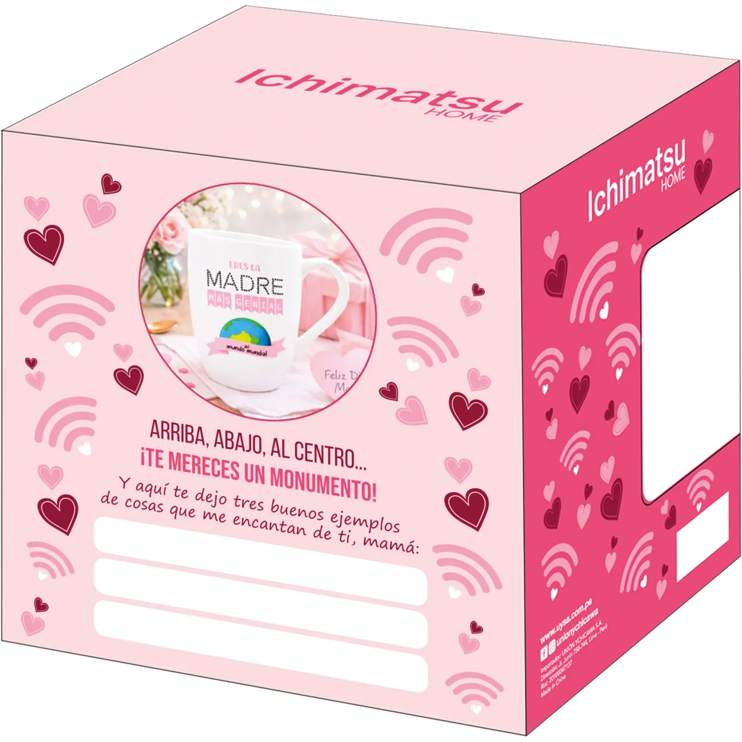 Taza Ichimatsu De Loza 11 Oz Cilindrico Con Estuche - Edicion Dia De La Madre color varios | Platanitos