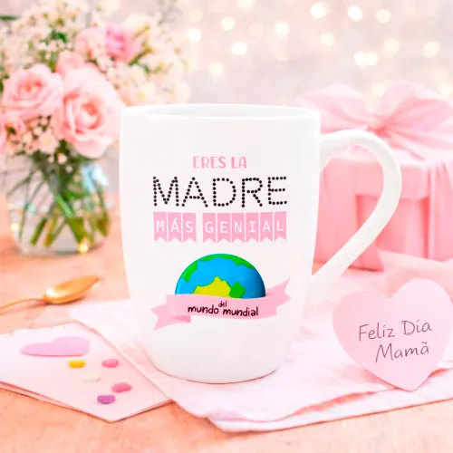 ICHIMATSU Taza De Loza 11 Oz Cilindrico Con Estuche - Edicion Dia De La Madre