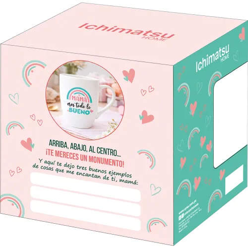 ICHIMATSU Taza De Loza 11 Oz Cilindrico Con Estuche - Edicion Dia De La Madre