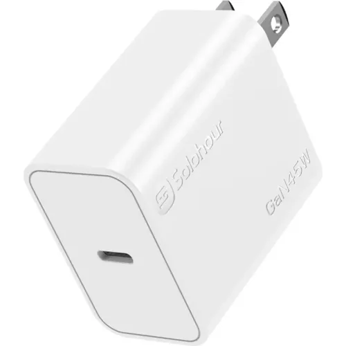 SOLOHOUR Cargador Rápido Gan 45w Con Cable Usb-C A Usb-C