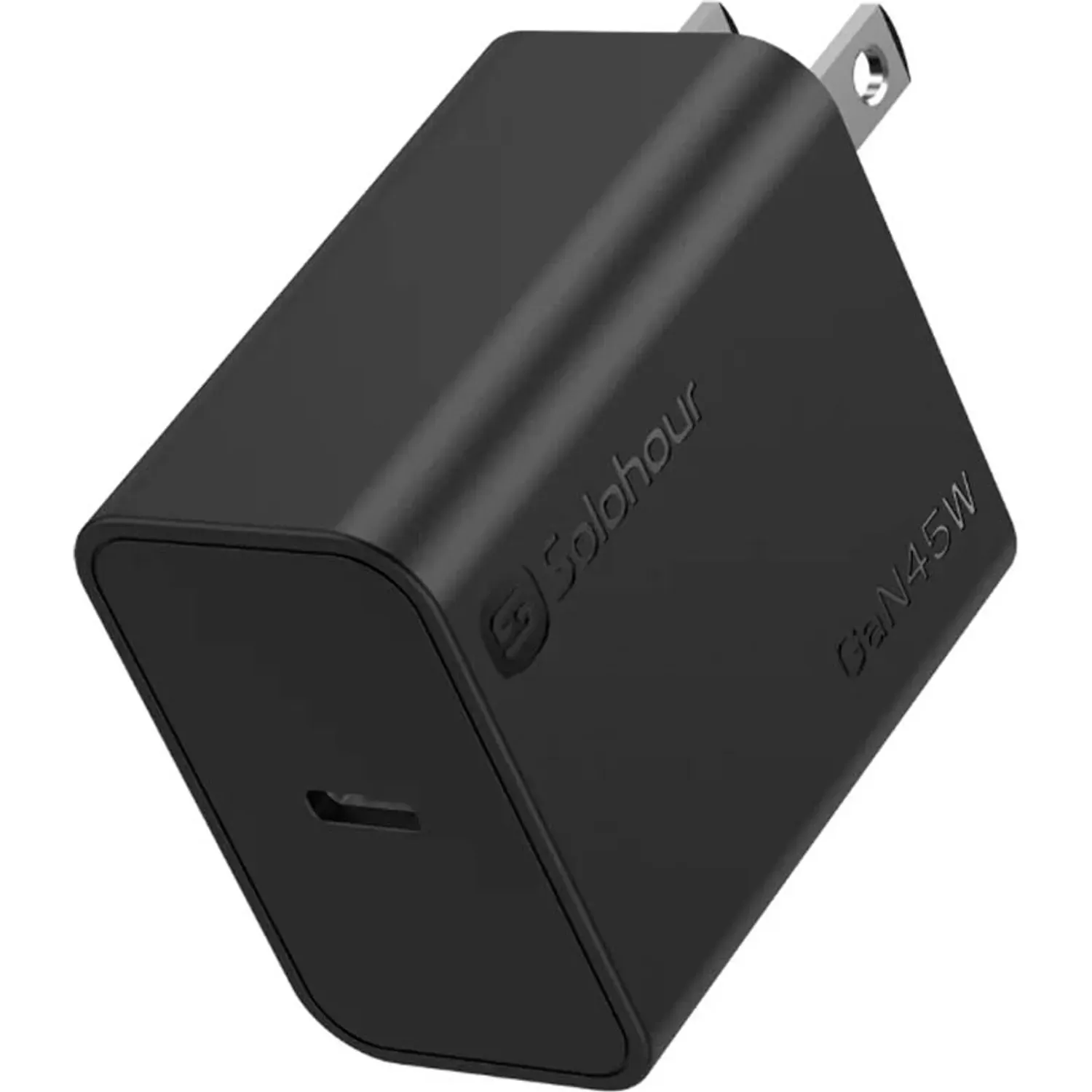 Cargador Solohour Rápido Solohour Gan 45w Con Cable Usb-C A Usb-C Negro color negro | Platanitos