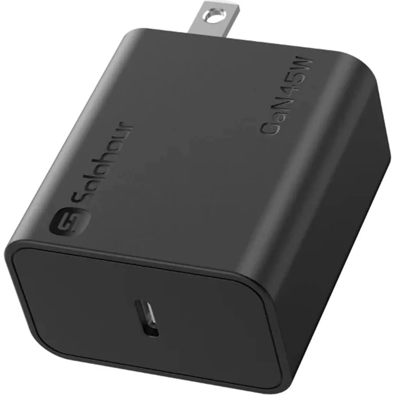 Cargador Solohour Rápido Solohour Gan 45w Con Cable Usb-C A Usb-C Negro color negro | Platanitos