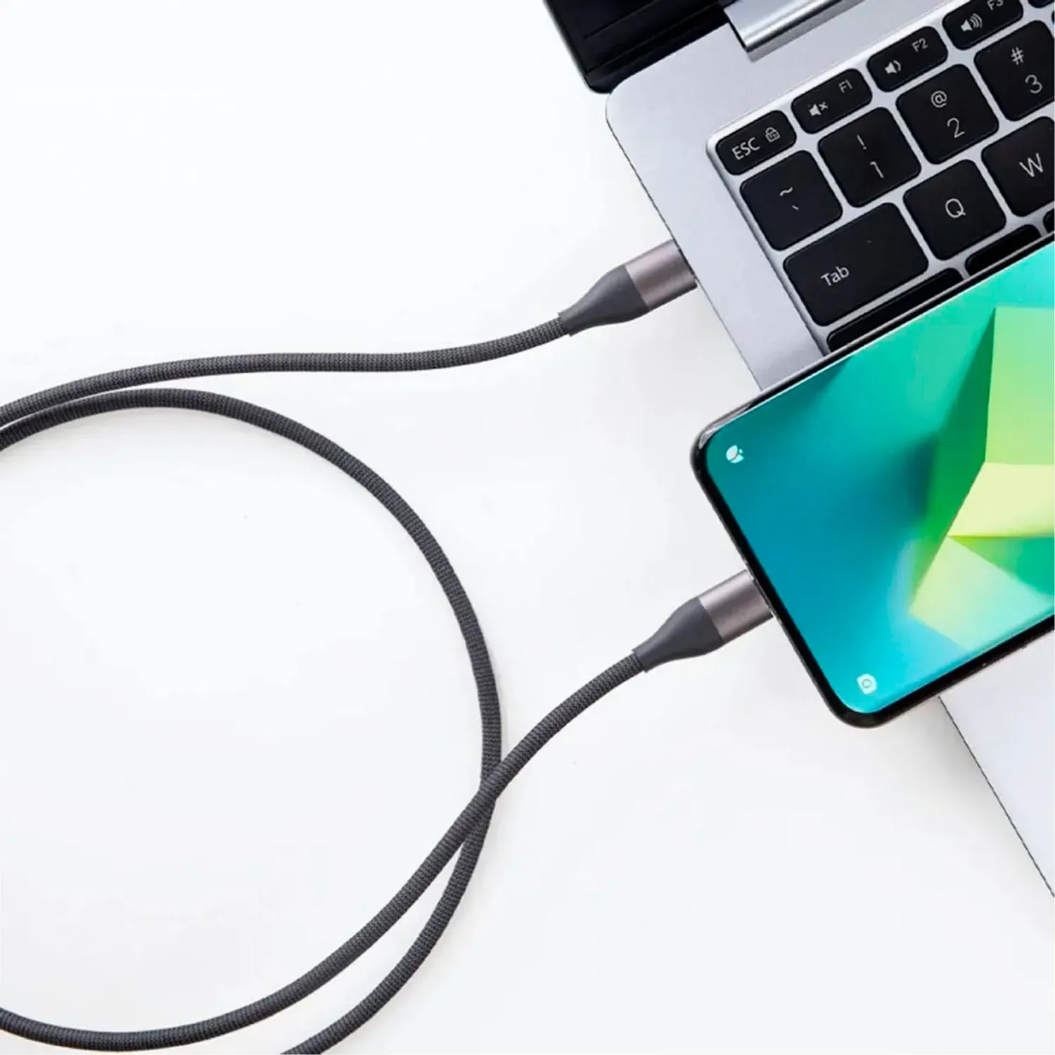 Cable Xiaomi De Carga 6a Type-C To C color negro | Platanitos