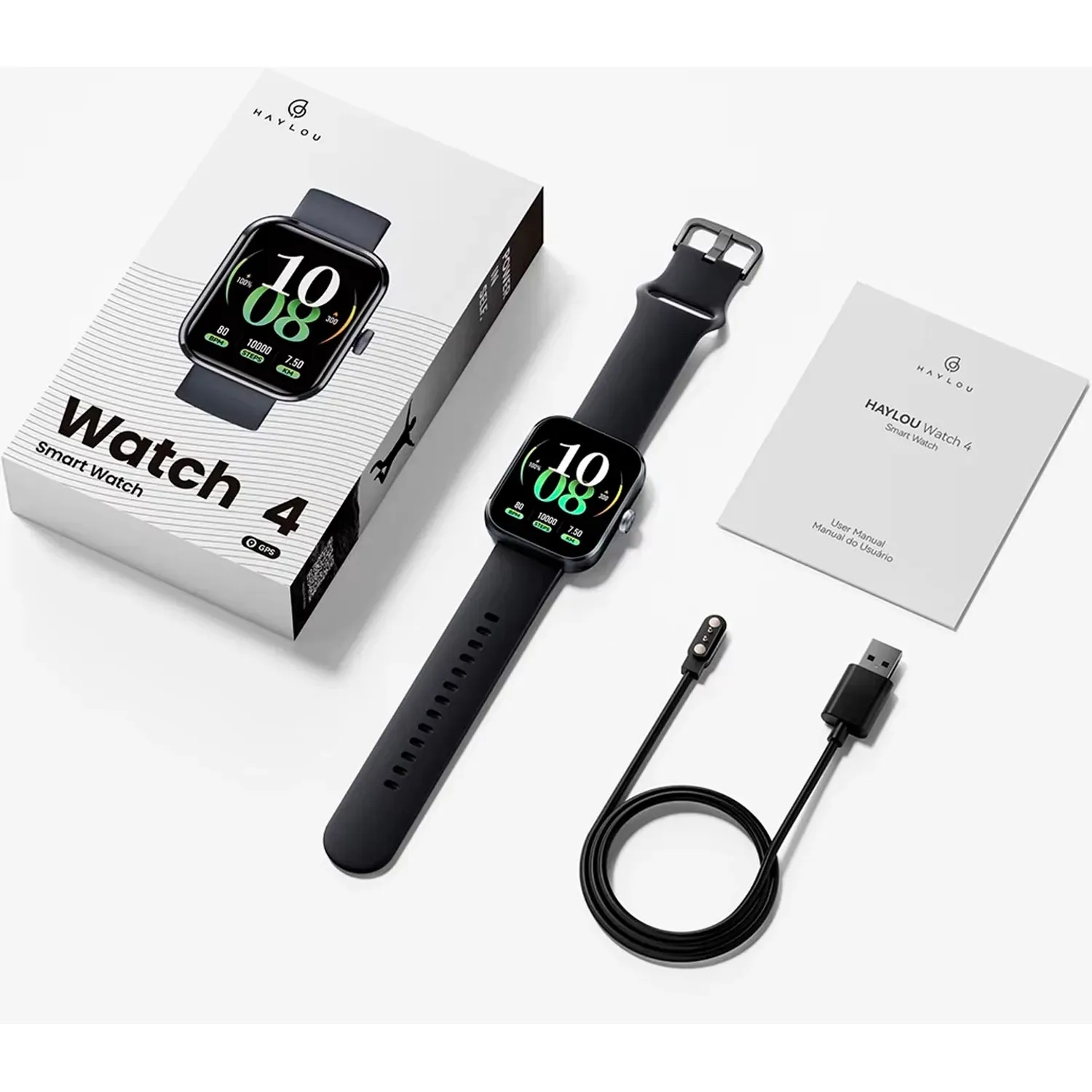 Reloj Haylou Smartwatch Watch 4 Ip68 color negro | Platanitos