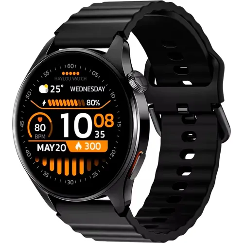 Reloj Haylou Smartwatch Watch 4s Pantalla Amoled color negro | Platanitos