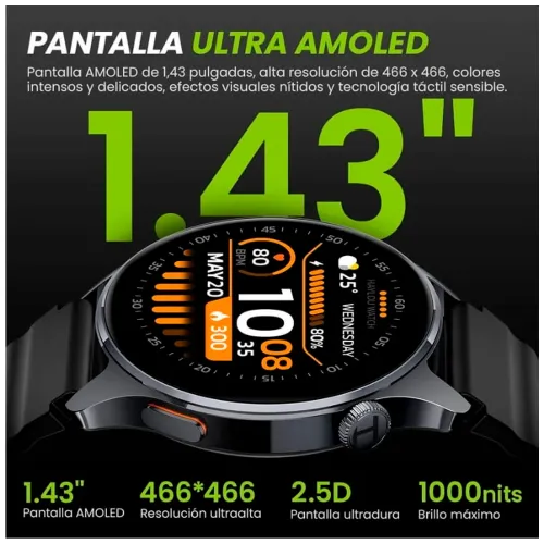 HAYLOU Reloj Smartwatch Watch 4s Pantalla Amoled