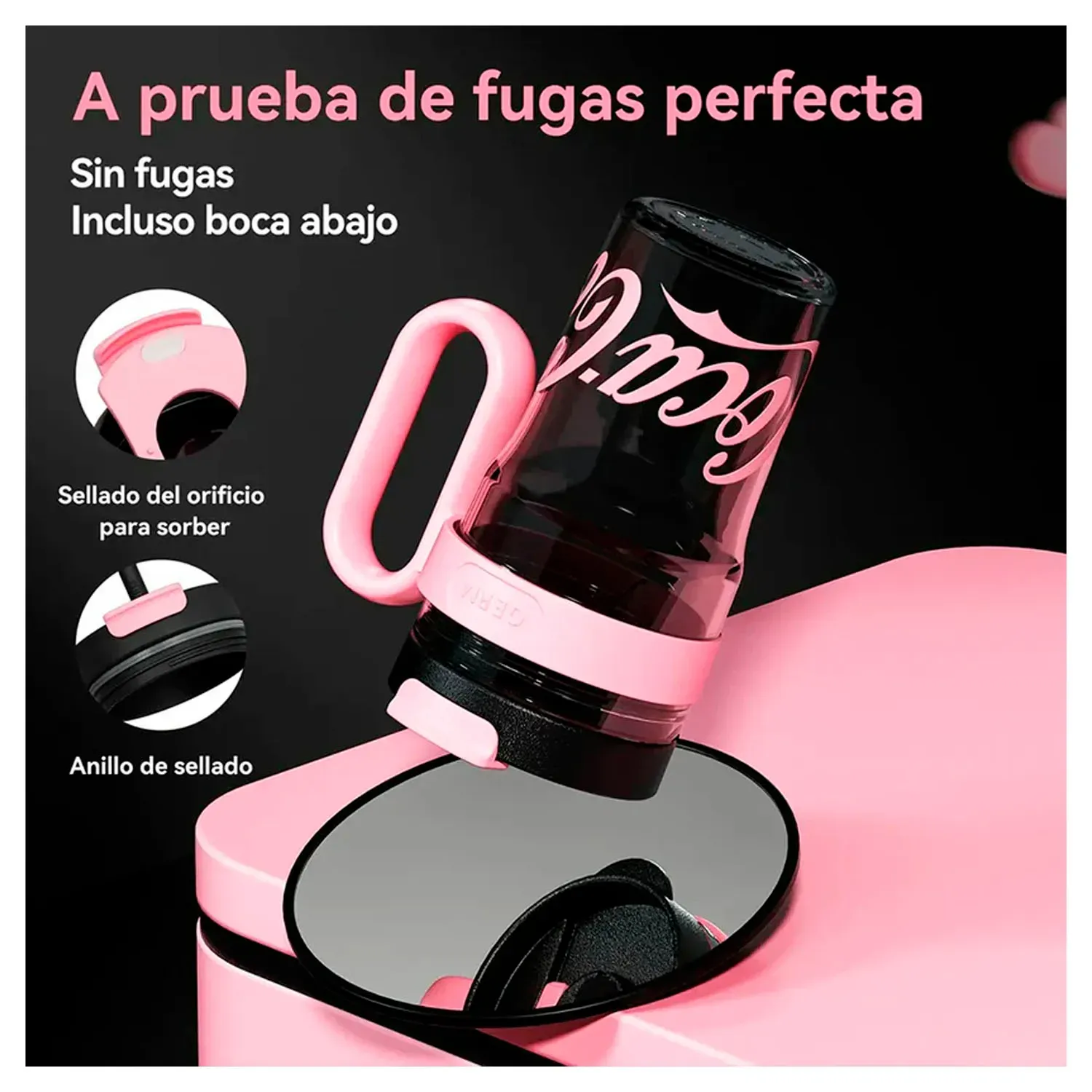 Tomatodo Germ Logo Coca Cola Negro 800ml De 27 Oz color morado | Platanitos