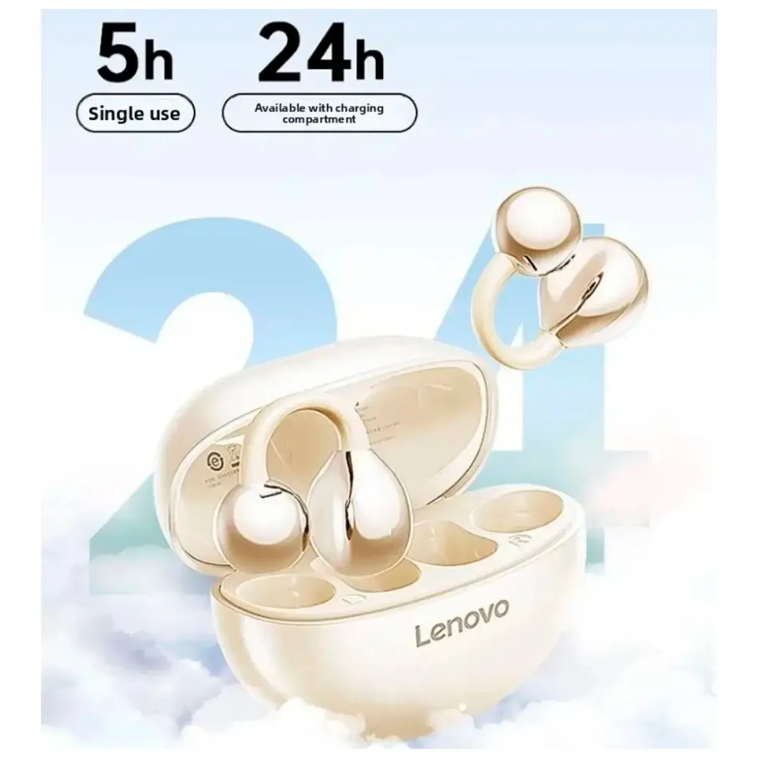 Audifonos Lenovo Inalámbricos Ta410 Bluetooth 5.4 color negro | Platanitos