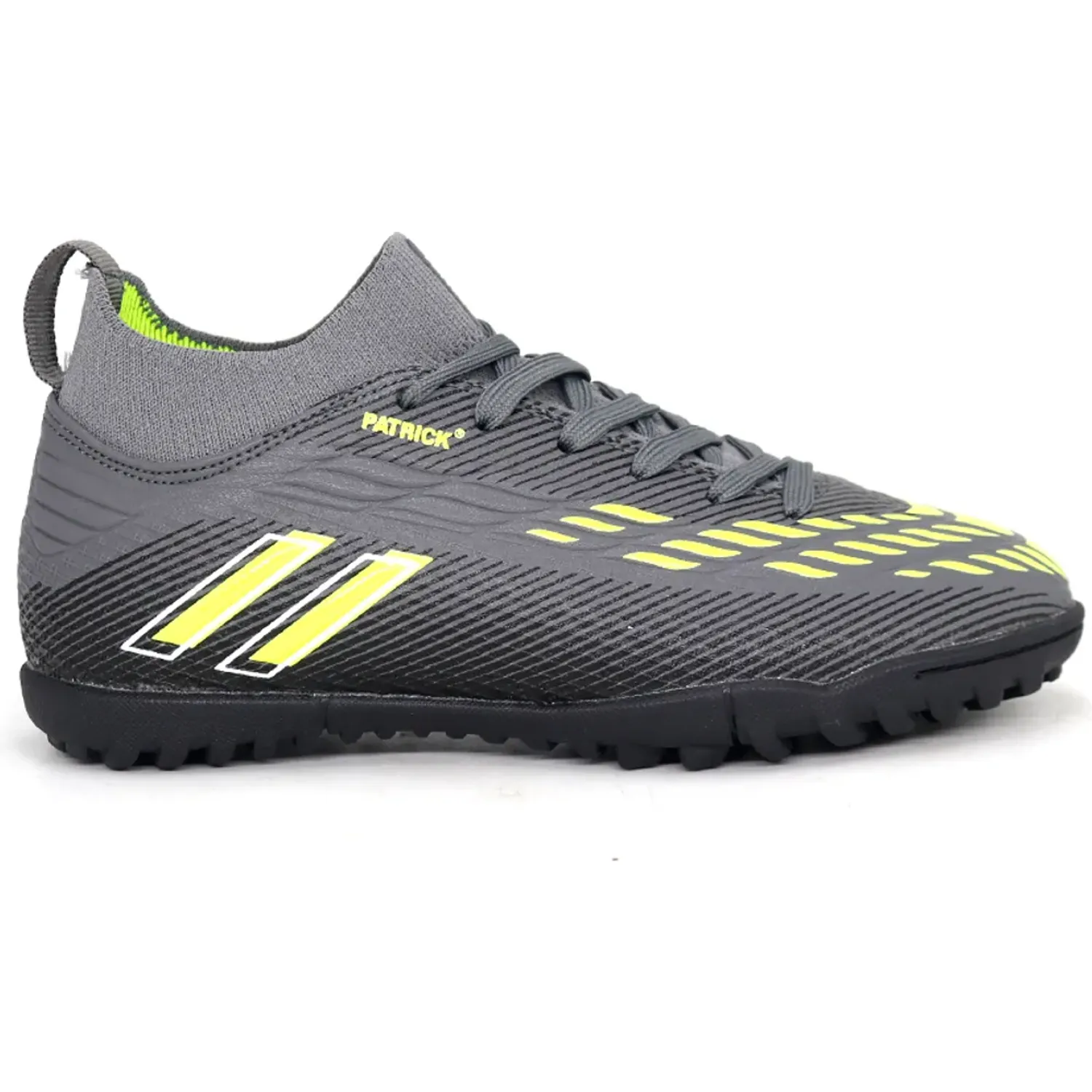 Zapatillas Patrick De Futbol Niños Gin-N26 color gris / lima | Platanitos