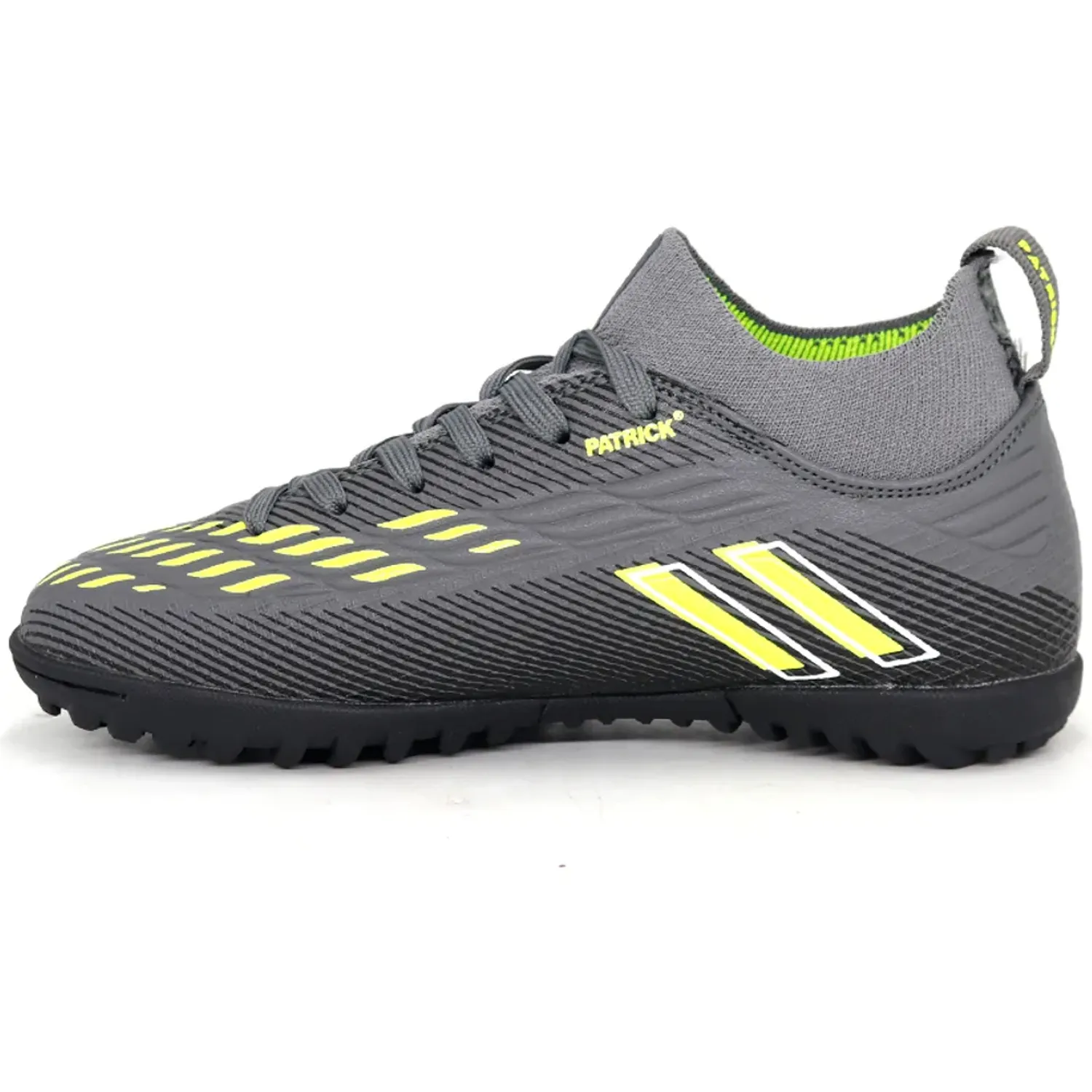 Zapatillas Patrick De Futbol Niños Gin-N26 color gris / lima | Platanitos