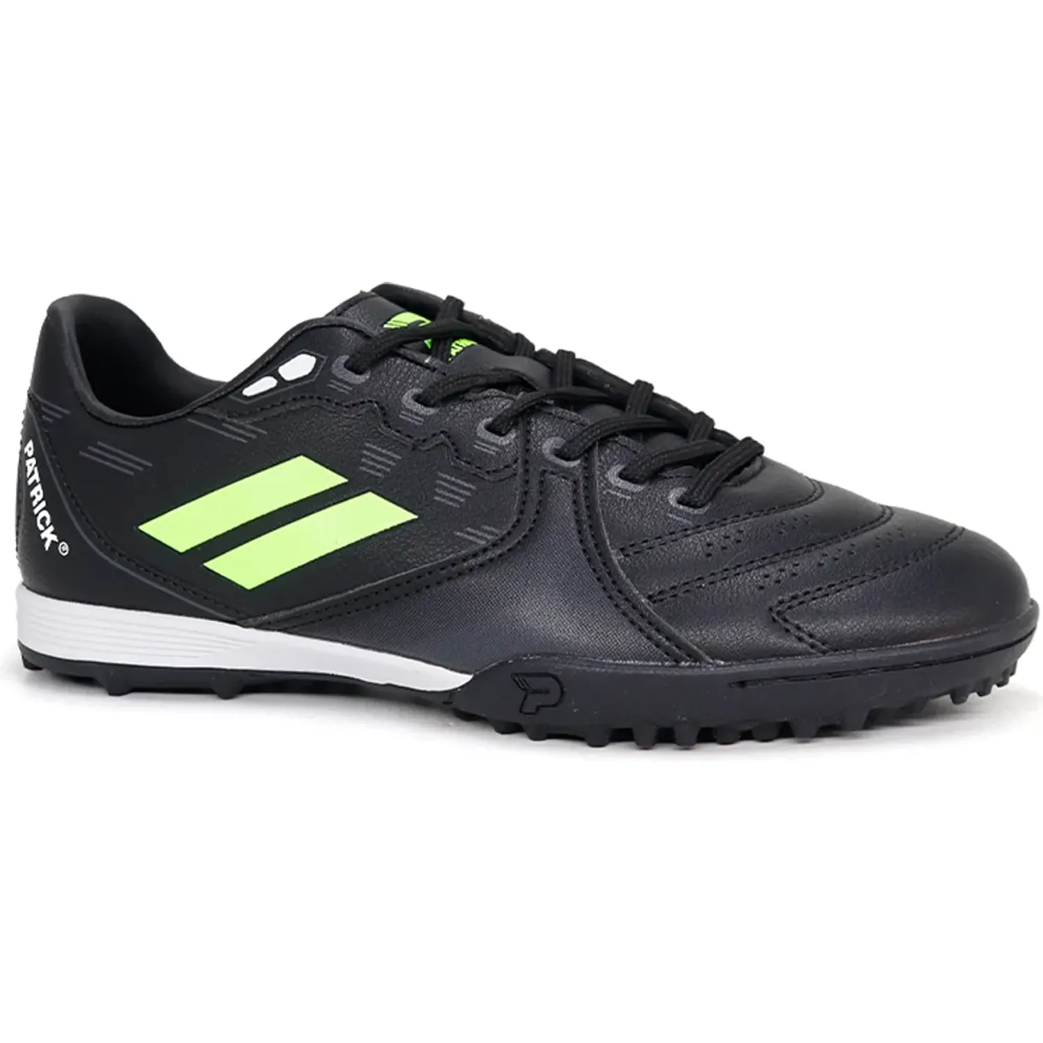 Zapatillas Patrick De Futbol Niños Garnacho/J26 color negro / limon | Platanitos