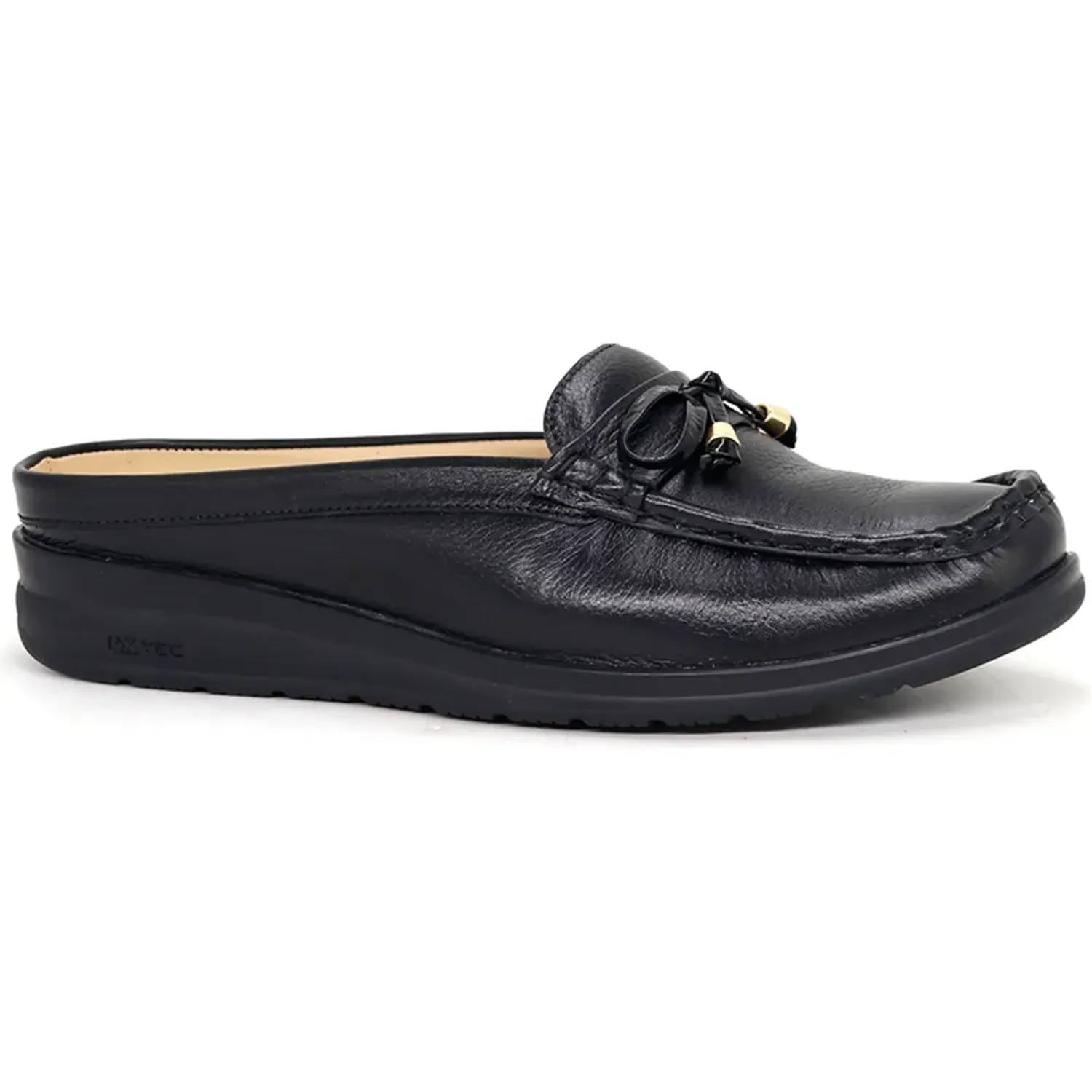 Zuecos Par&Ss Casuales De Cuero Para Mujer  2623-Ka26q1 color negro | Platanitos