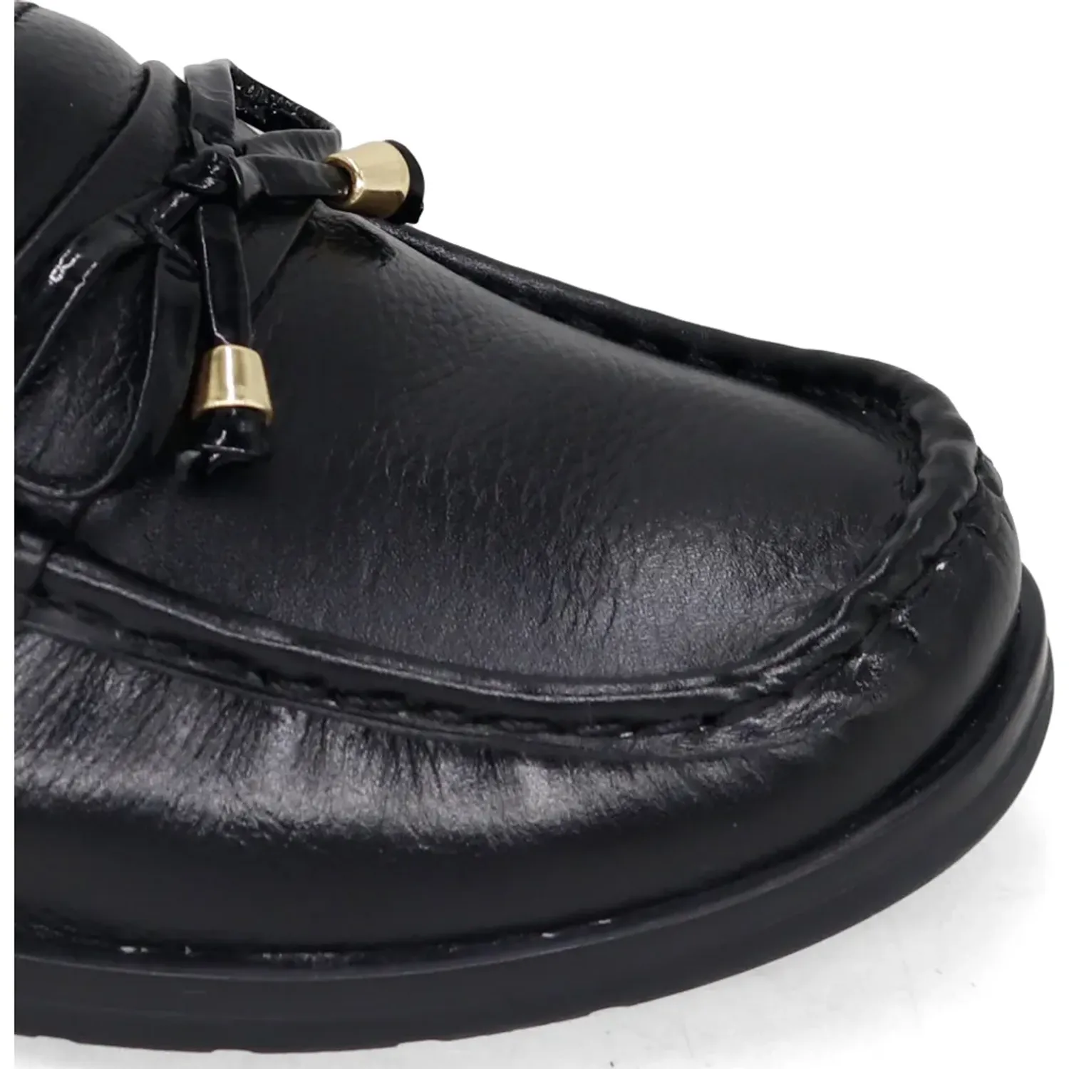 Zuecos Par&Ss Casuales De Cuero Para Mujer  2623-Ka26q1 color negro | Platanitos