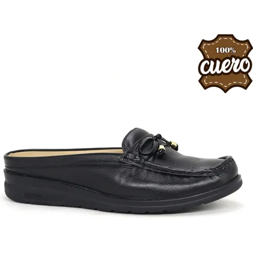 PAR&SS Zuecos Casuales De Cuero Para Mujer 2623-Ka26q1