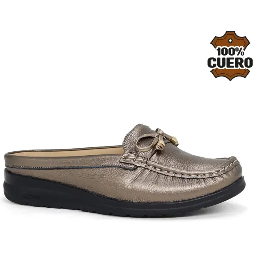 Zuecos Par&Ss Casuales De Cuero Para Mujer 2623-Ka26q1 | Platanitos