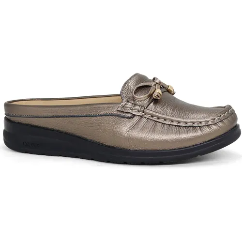 PAR&SS Zuecos Casuales De Cuero Para Mujer 2623-Ka26q1