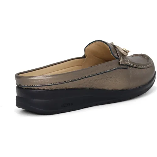 PAR&SS Zuecos Casuales De Cuero Para Mujer 2623-Ka26q1