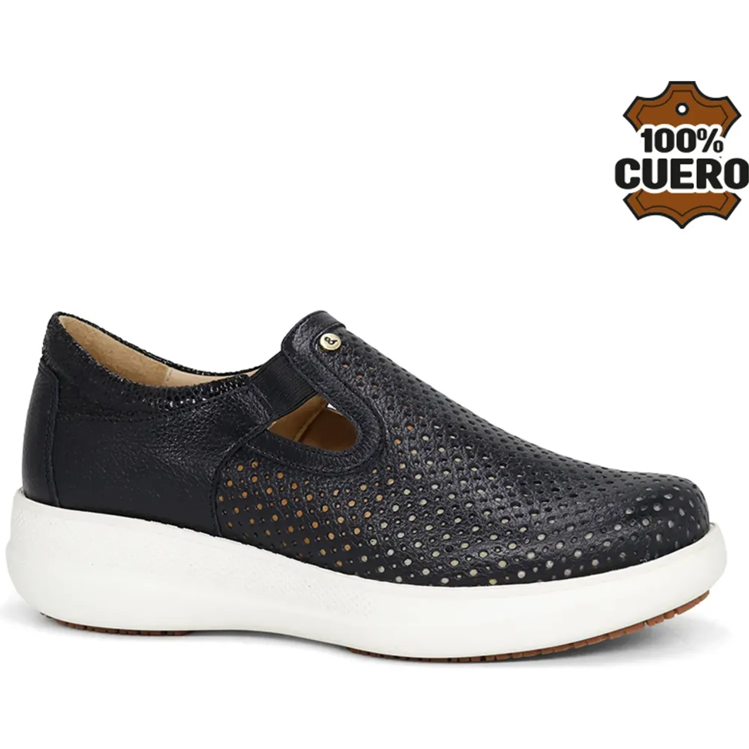 Zapato Par&Ss Casual De Cuero Mujer 2649-Ka26q1 color negro | Platanitos