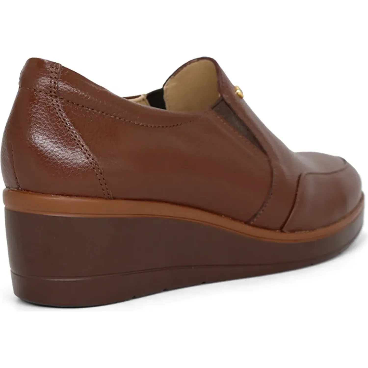 Zapato Par&Ss Casual De Cuero Mujer 2682-Ka26q1 color marron oscuro | Platanitos