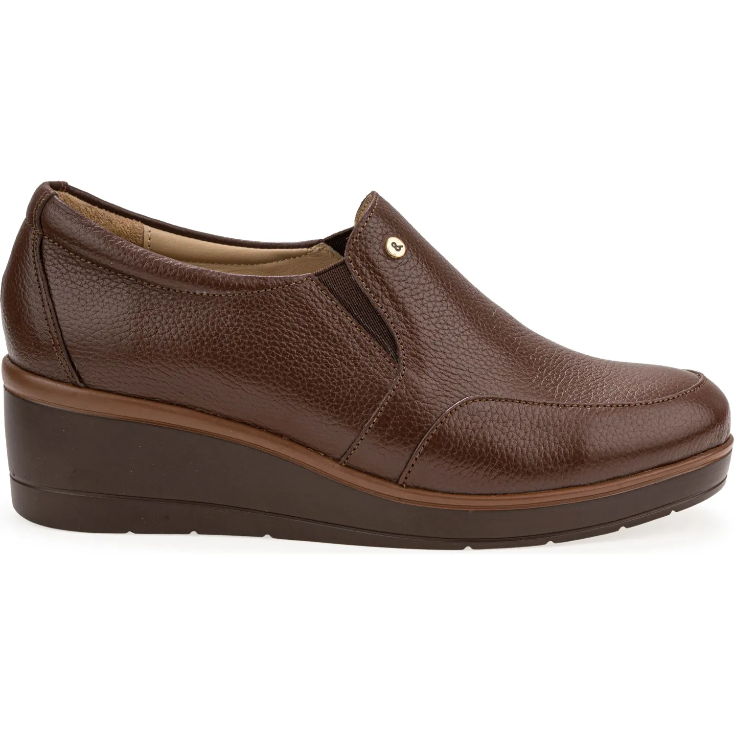 Zapato Par&Ss Casual De Cuero Mujer 2682-Ka26q1 color marron oscuro | Platanitos
